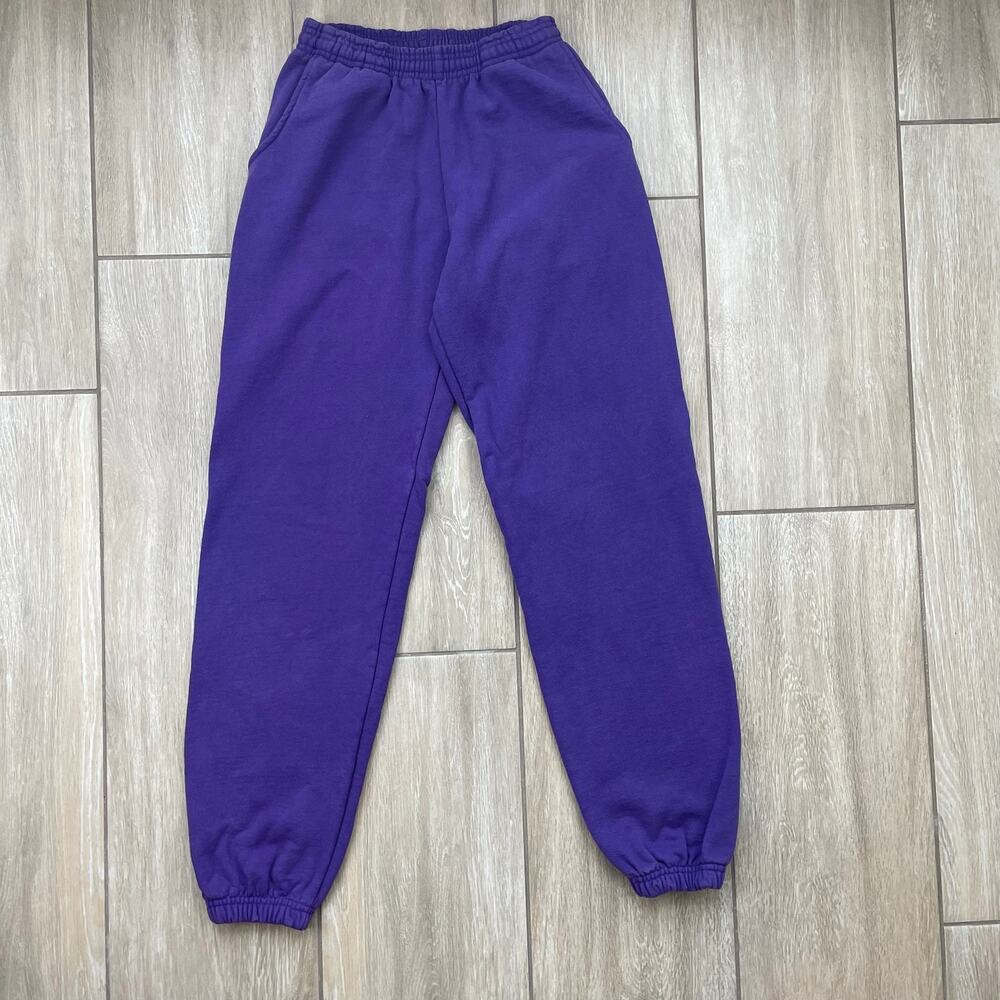 Melody Ehsani ME Rose Sweatpants Unisex S Prince Purple Cotton Joggers